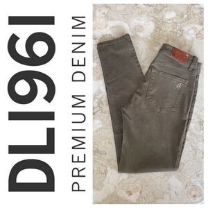 DL1969 Nina High Rise Skinny 4-Way Stretch Dublin Green